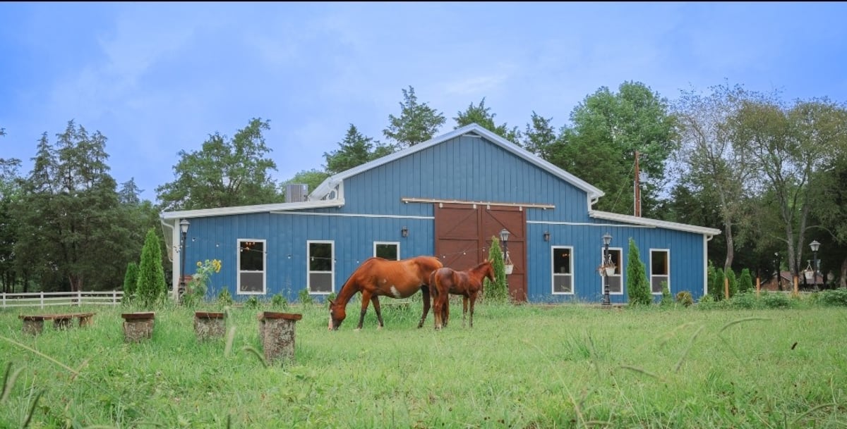 The Blue Barn at MeadowCreek, the farm property in Murfreesboro TN